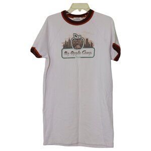 Coach T-Shirt Dress Womens Small White Big Apple Camp New York Graphic Crew Neck